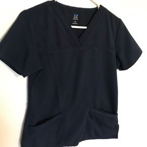 Navy Blue Scrub Top